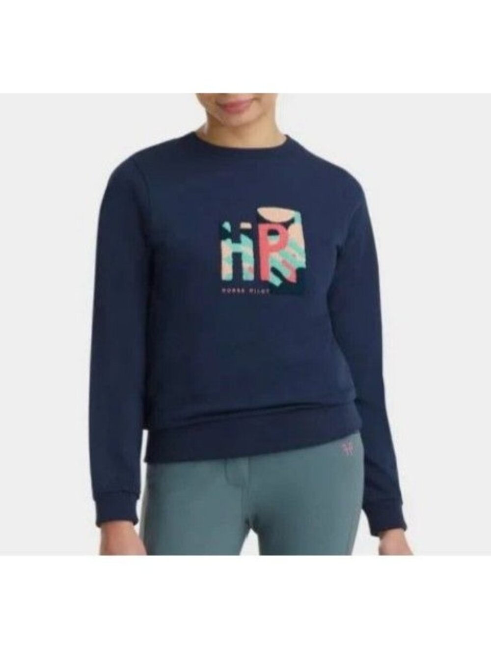 Horse Pilot Team 10th Anniversary Sweatshirt in Navy Blue Size Large Limited Ed